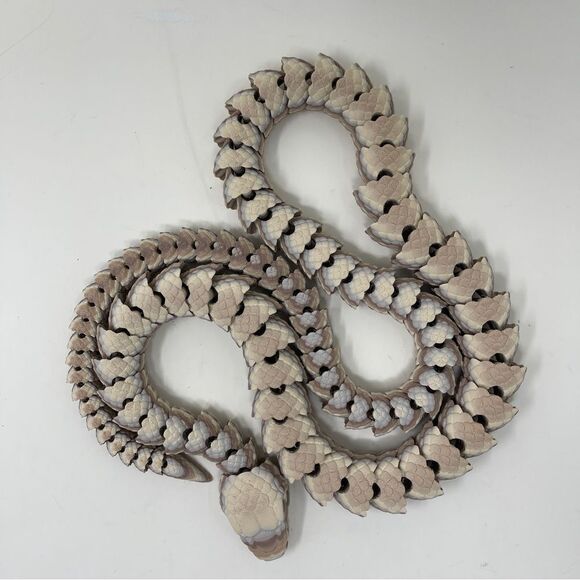 Articulating Snakes 3D Printed 5' Long (60") Rock Color Décor Gift or Education - Picture 4 of 7